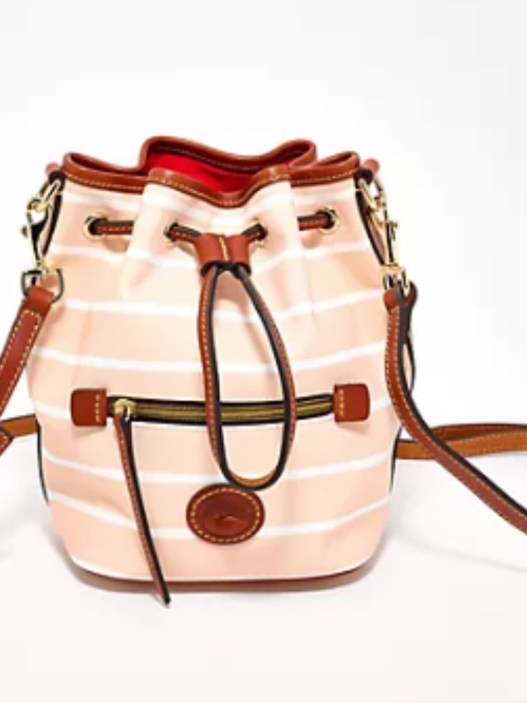Dooney & Bourke Eastham Nylon Small Drawstring Crossbody Blush Nwt
